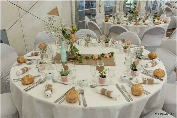 déco table + cadeau invité (mini plantes)