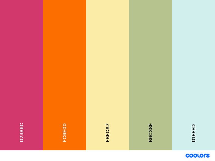 Notre palette de couleurs