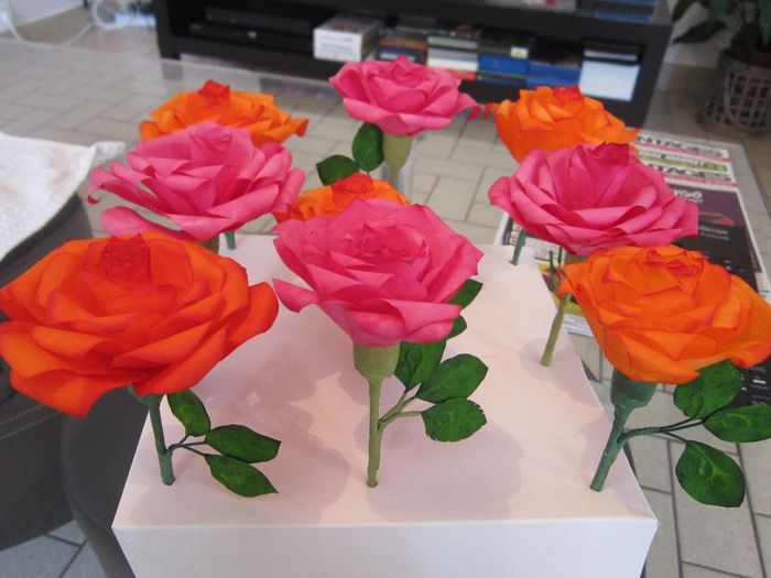 roses en filtre à café