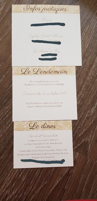 J'ai reçus mes faires parts, et.... - 2