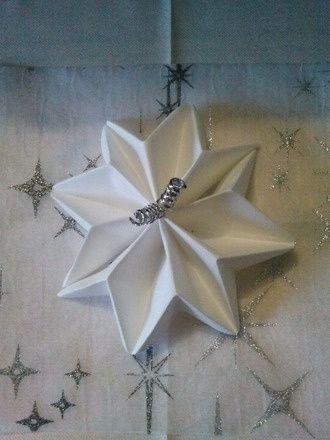 Pliage serviette flocon