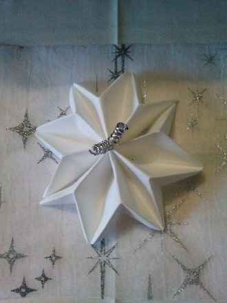 Pliage serviette flocon