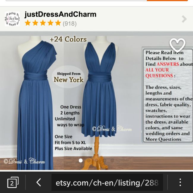 robe etsy bleu