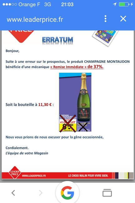 Champagne en promo - 1