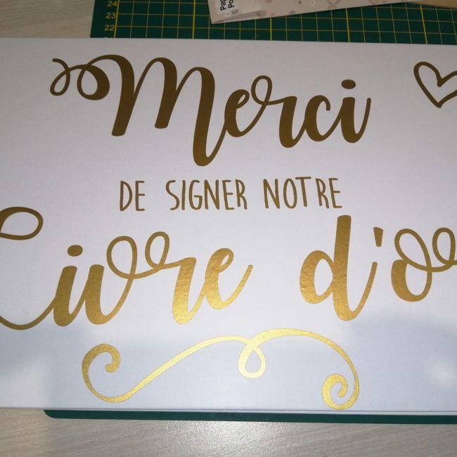 Couverture livre d'or fait par belle maman 1