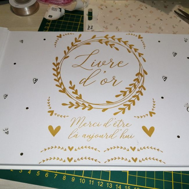 Couverture livre d'or fait par belle maman 2