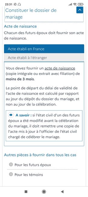 Dossier de mariage et bail de location 2