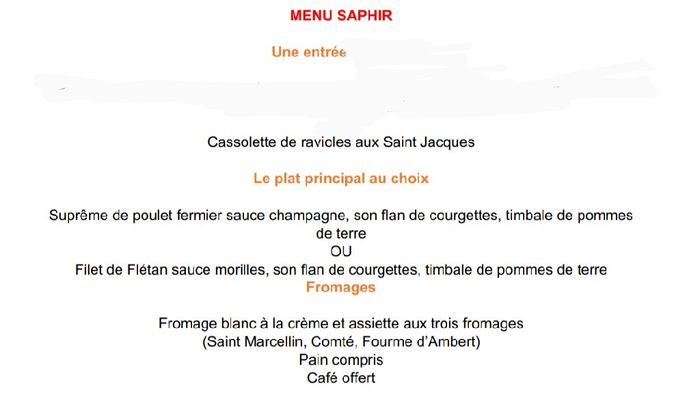 Il y aura quoi au menu pour ton mariage ? 3