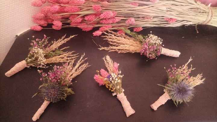 Boutonnières marié / témoins / père & frère ❤️ - 2