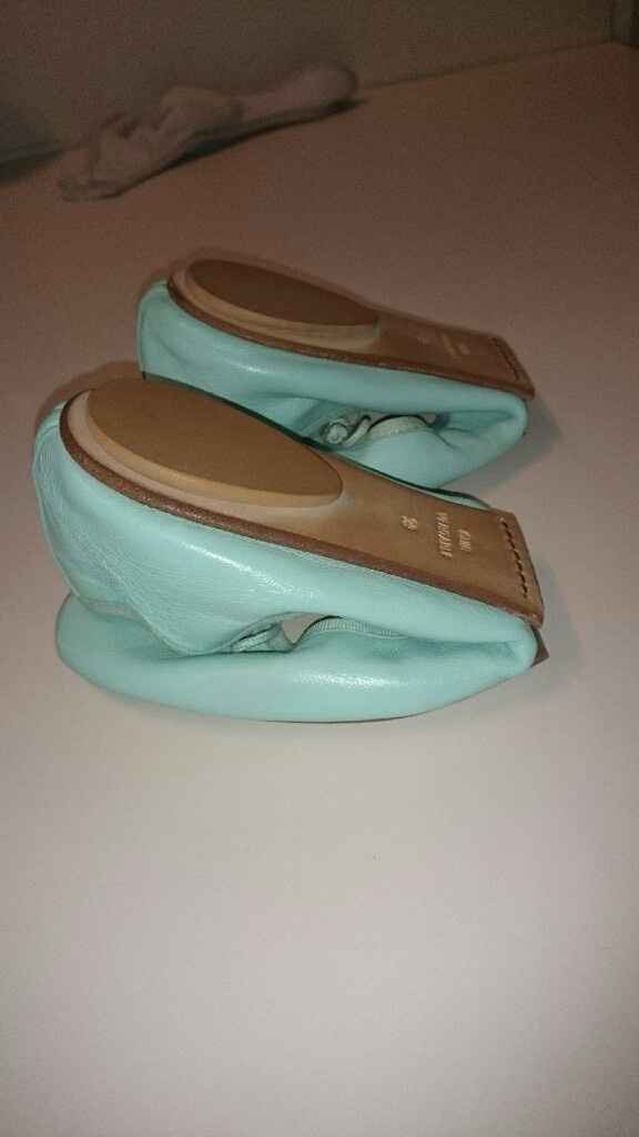 Ballerines pliable vert d'eau - 2