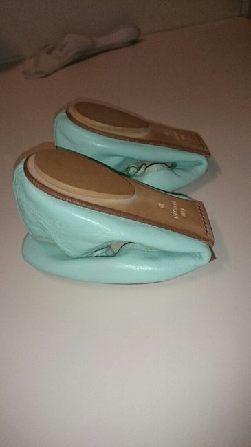 Ballerines pliable vert d'eau - 2