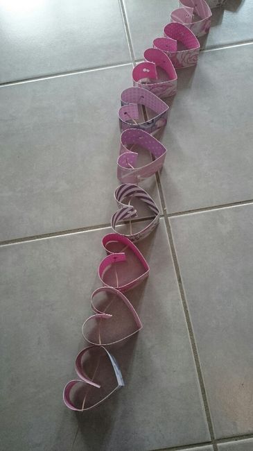 Diy guirlande coeur papier - 2