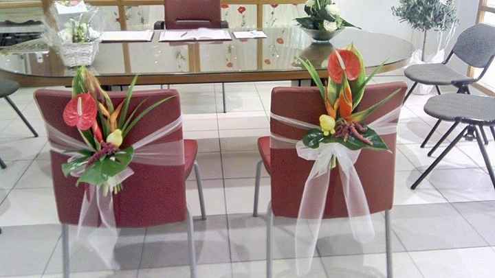 déco de chaises orange