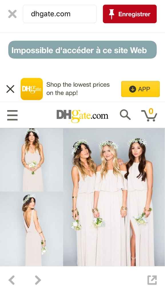 Ou trouver robe demoiselle d'honneur même couleur style different - 1