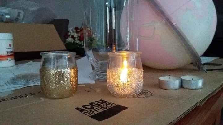 Bougeoirs pailletés