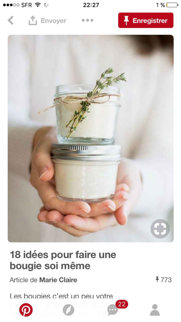  Petit pot bougies, - 1