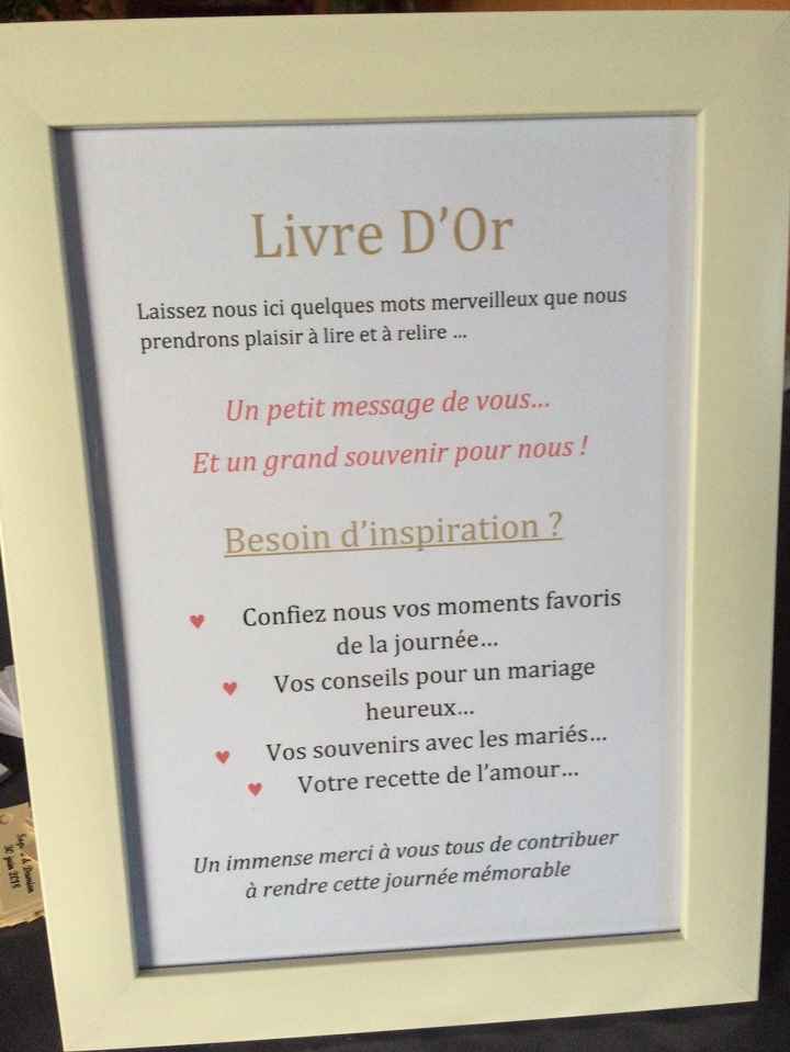 Panneaux pour le livre d’or