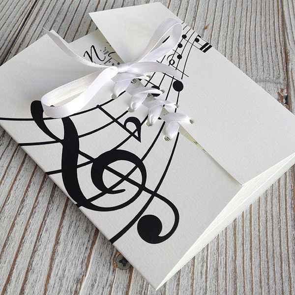 Faire part diy terminé (theme musique) - 1