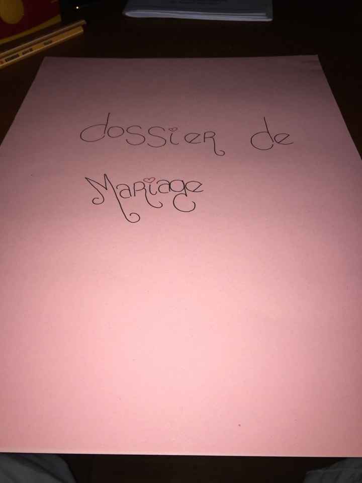 Dossier de mariage - 1