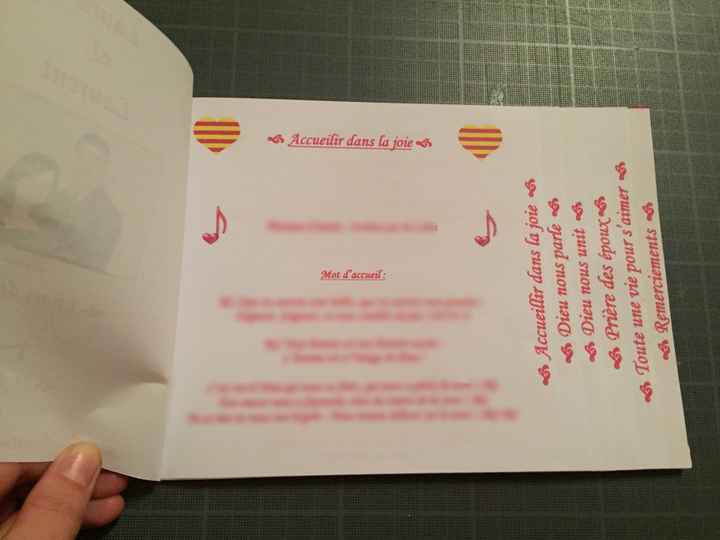 Livret de messe en escalier format paysage - 2