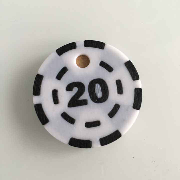 Jeton de poker porte clé pour plan de table - 1