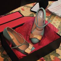 chaussures doré et menthe dessine moi un soulier