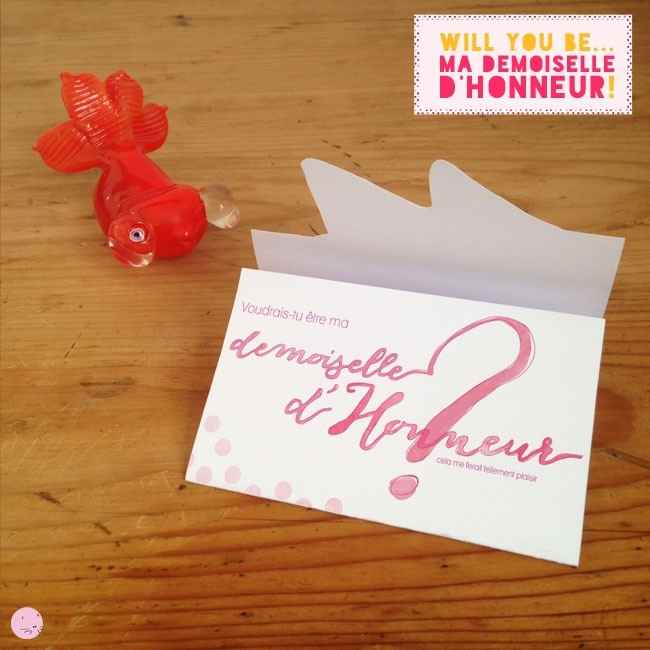 Ma demande de demoiselle d'honneur