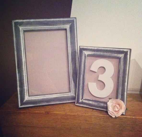 Menu + numéro de table DIY