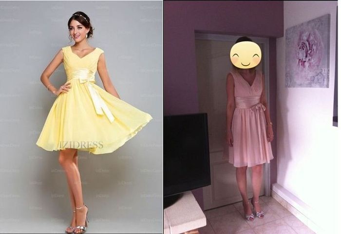 Ma DH avec sa robe commandée sur Izidress