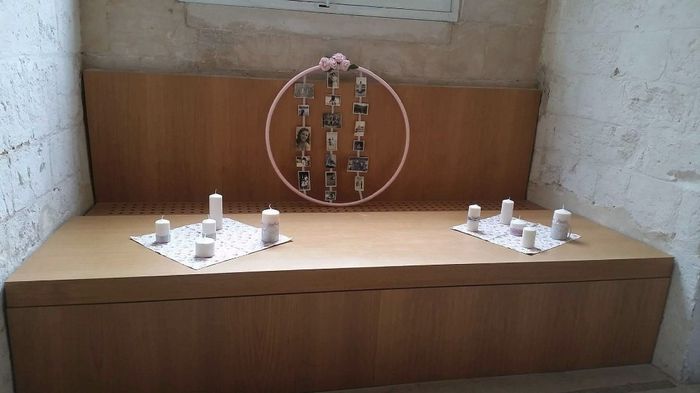Notre cerceau à photos (dans la salle)