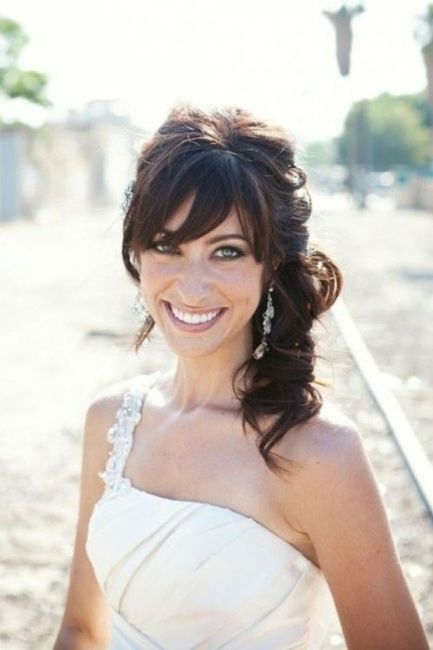 Exemples de coiffures de mariée avec frange - 4