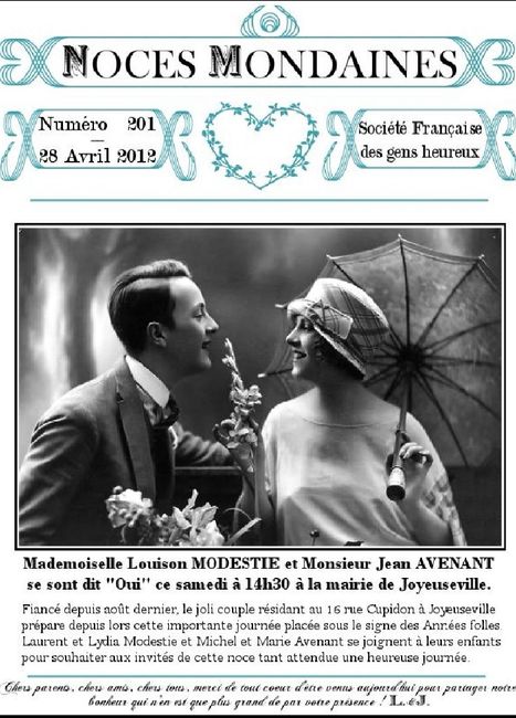 Coin lecture / gazette des mariés 7