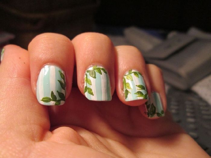 Nail art végétal - 11