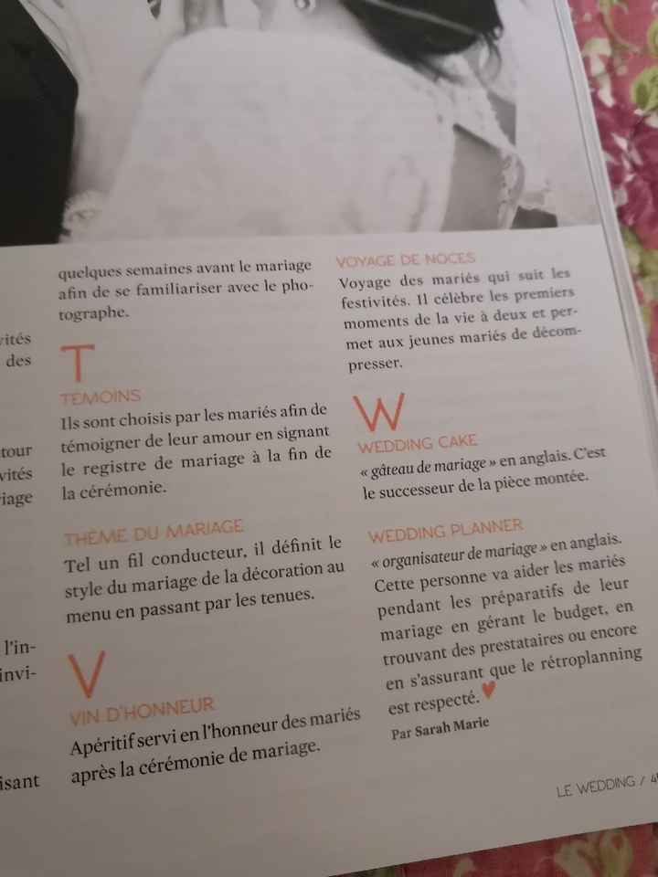 Le lexique du mariage - 4
