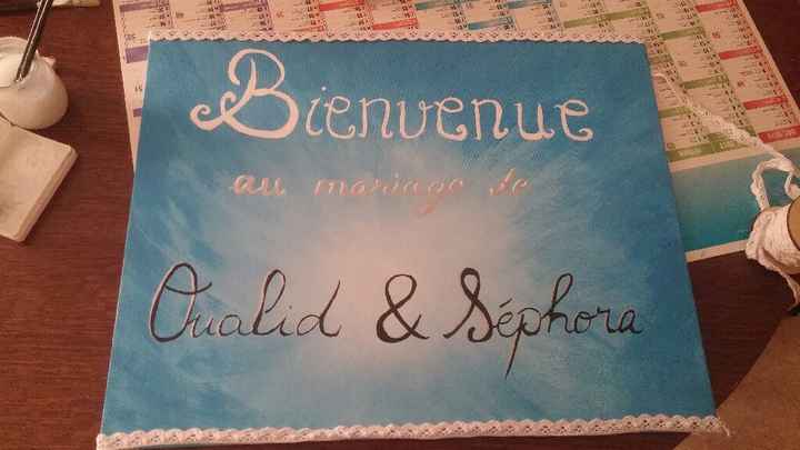 Panneau bienvenue au mariage - 1