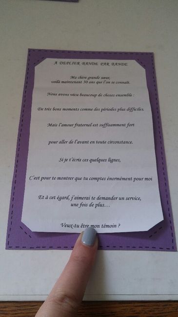 Demande aux témoins - 2