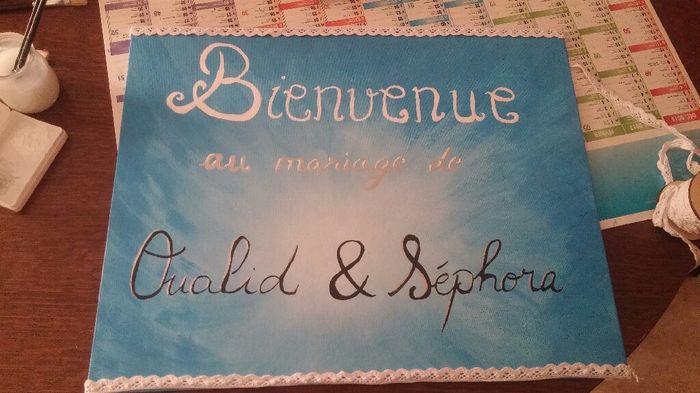 Panneau bienvenue au mariage - 1