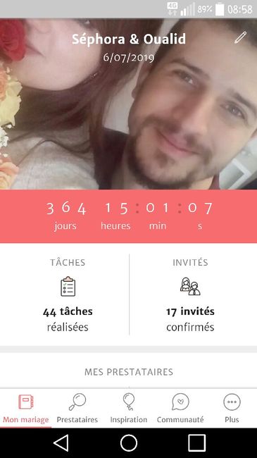 Dans 1 an ... j -365 - 1