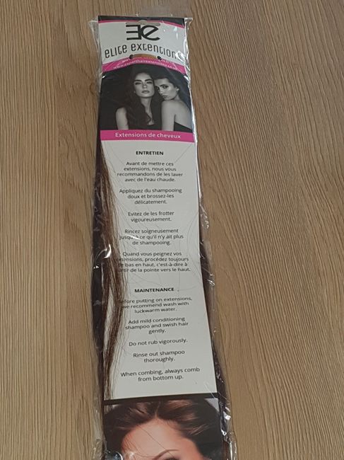 Réception de mes extensions à clips 4