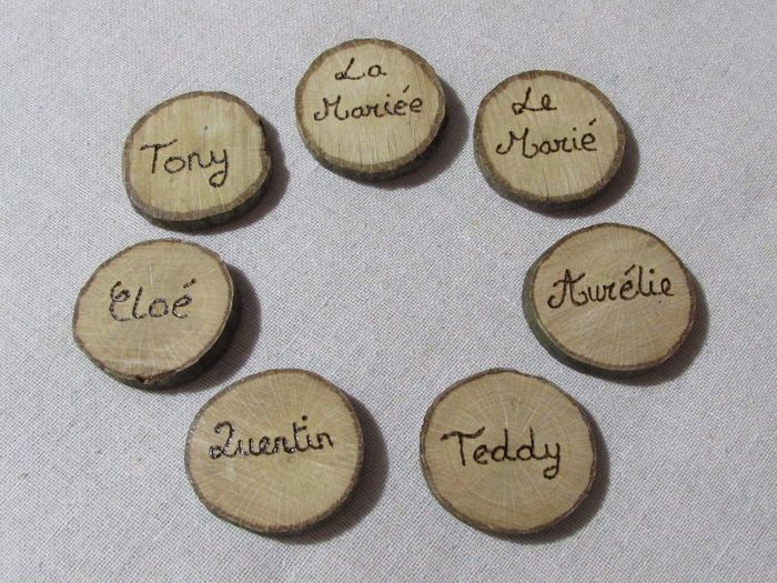 Mes marque places Nature en bois