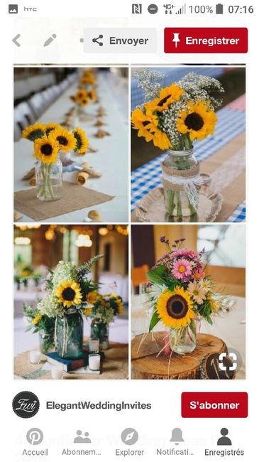 Bouquet et petit centre de table en vase champêtre - 2