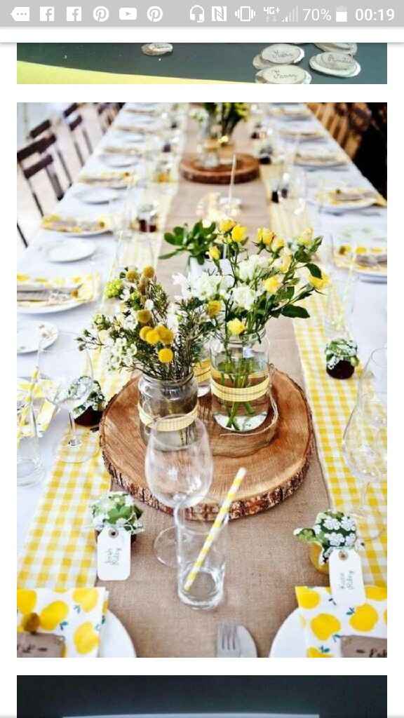 Bouquet et petit centre de table en vase champêtre - 1