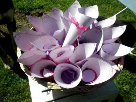 Panier de cones à confettis