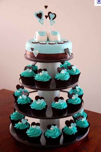 Pièce montée de cupcake