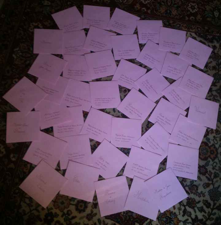 Ecriture des enveloppes pour les faire-parts