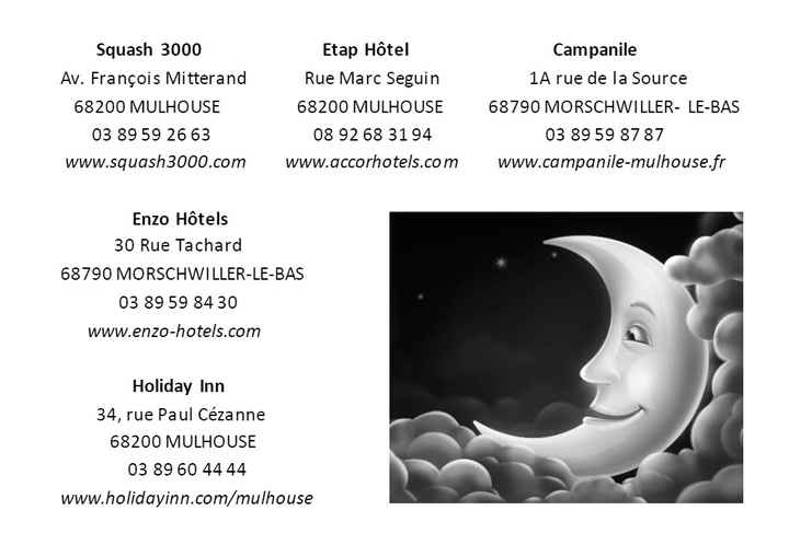 Carton suggestions d'hôtels