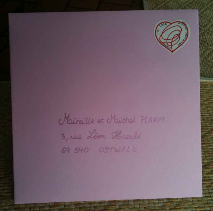 Enveloppe et timbre coeur