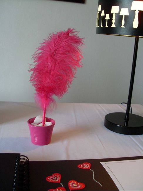 Table du livre d'or: plume stylo!