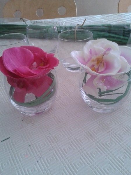 mon centre de table pour les invités