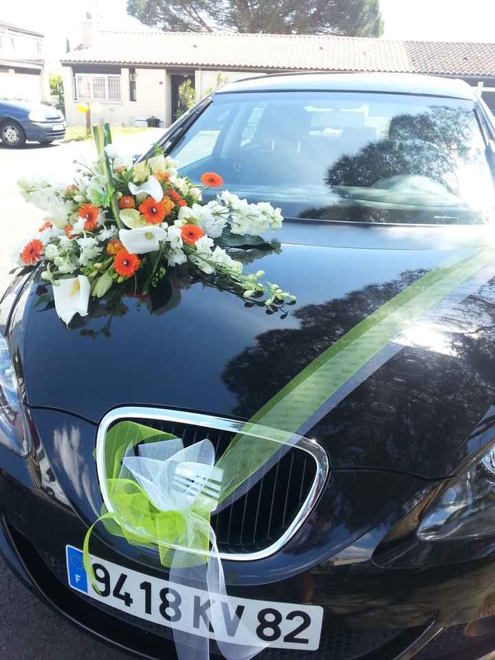 mon dessus de voiture fait par Caro fleurs à frouzins